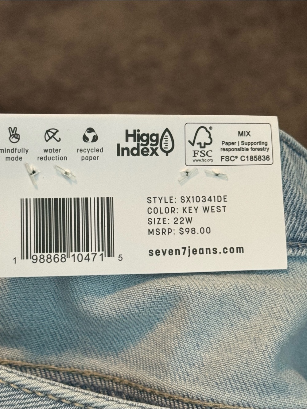 Seven7 Straight Leg Women's Jeans 22W - Picture 6 of 7